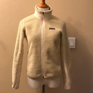 Patagonia Retro-X cream colored jacket, sz Small